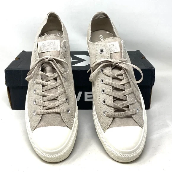 Converse Chuck Taylor OX Sneakers Low Top For Men Egret Canvas Casual 164098F - Picture 3 of 10